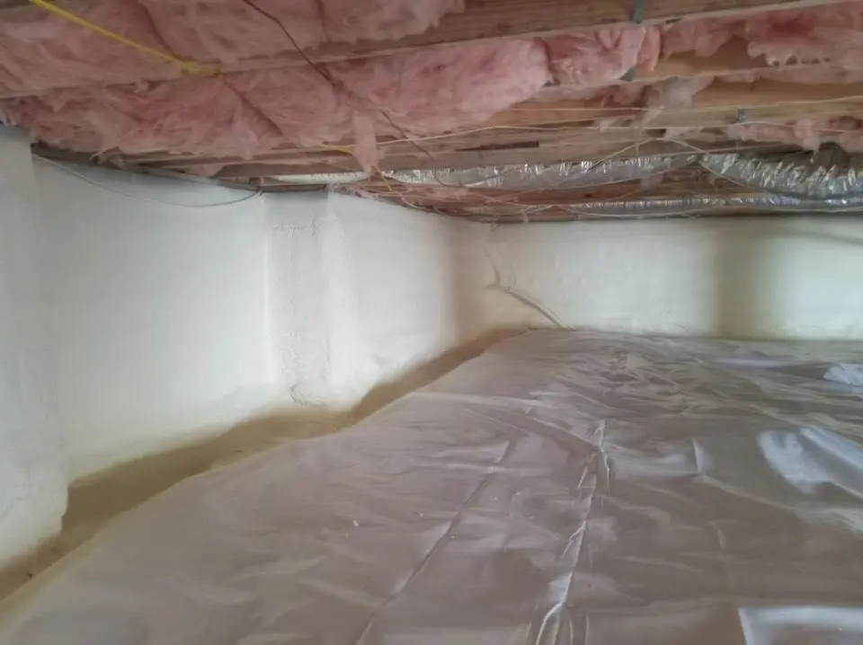 Crawl space encapsulation with closed-cell spray foam for Roof Waterproofing in White Plains